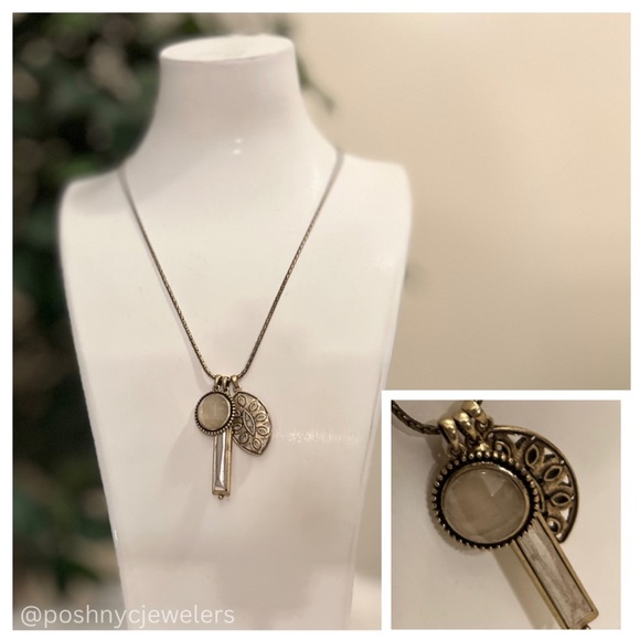 ✔️Lucky Brand Boho Long Triple Pendant Necklace